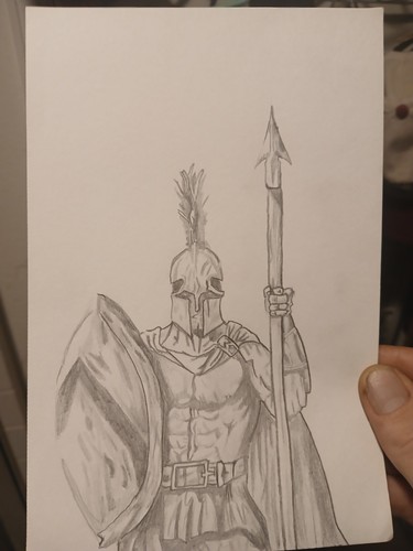 Disegno guerriero gladiatore