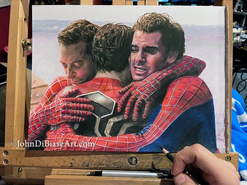 Peter parker hug spider man - peter,