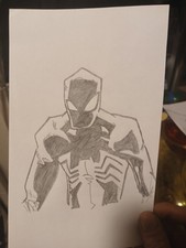 Costume Spiderman nero disegno