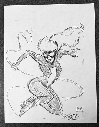Spider girl disegno matita - a,